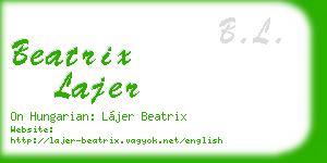 beatrix lajer business card