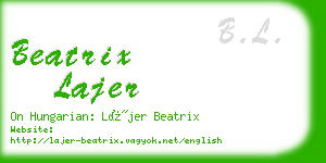 beatrix lajer business card